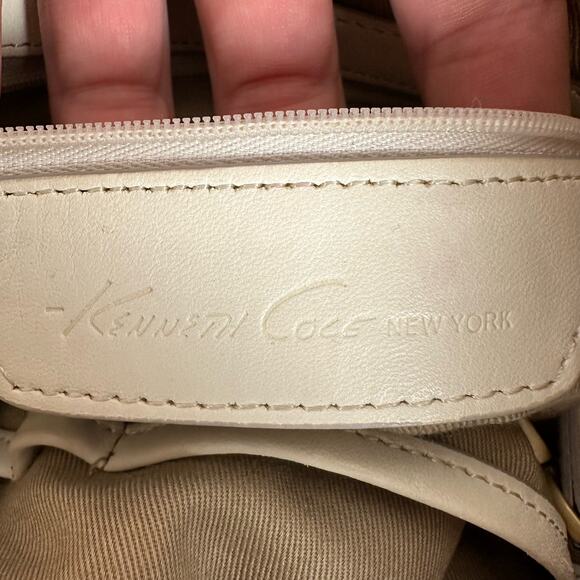 Kenneth Cole Large Cream and Grey Large Double Handle Shoulder Bag - Picture 8 of 10